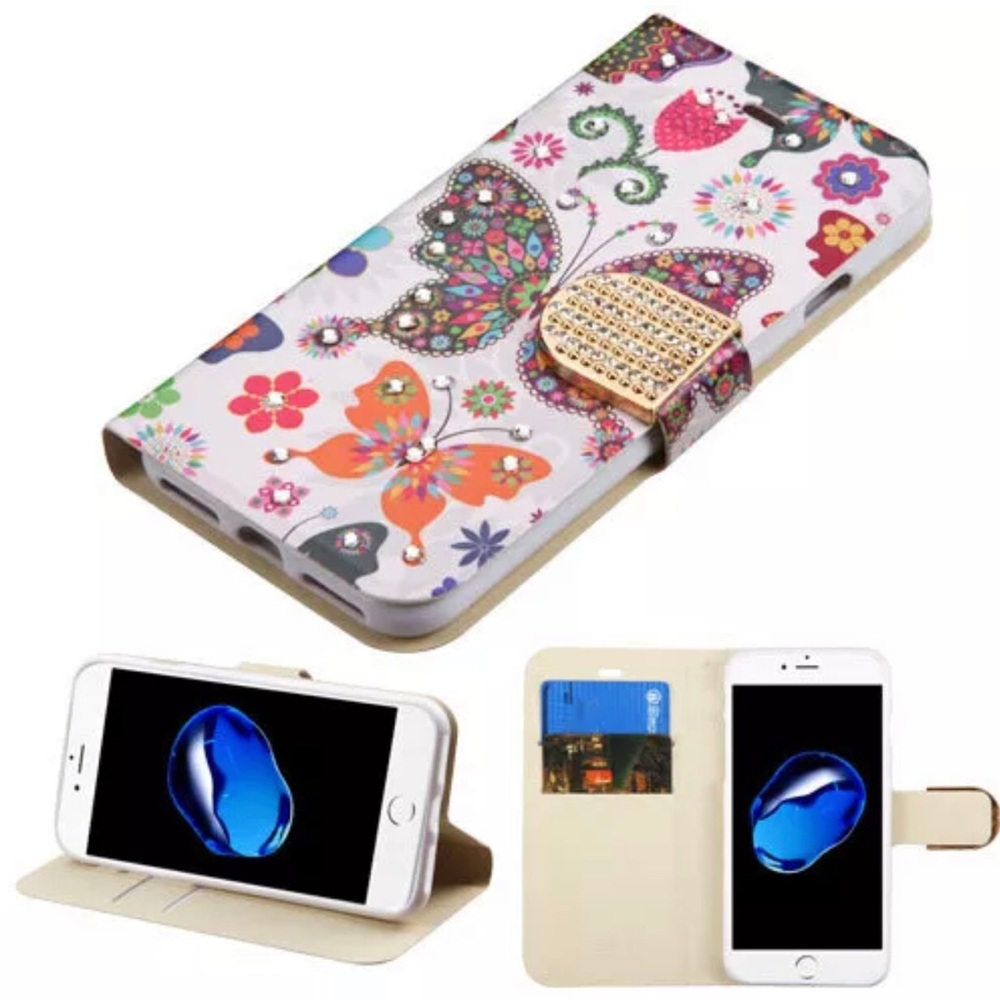 MYBAT iPhone 7 Phone Case Wallet 🦋🌷